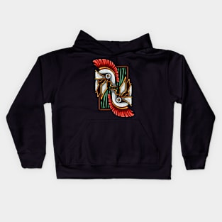 Twin Spartan Helmets Kids Hoodie